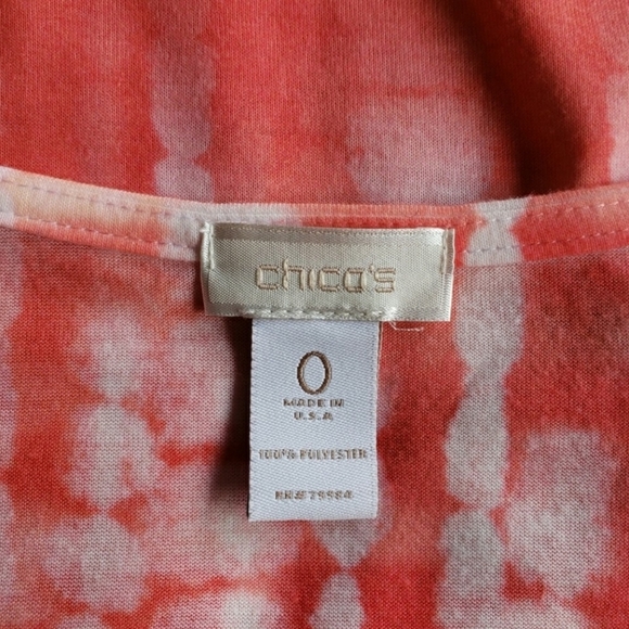 Chico's (Lot of 3) Summer Tops Size 0 Pink Blue & White Coral Machine Wash - Picture 12 of 16
